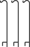 3-Pack Beau Jardin 92-inch Shepherds Hook, 3/5in-Thick $40.79
