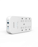 Anker Outlet Extender and USB Wall Charger w/6 AC Outlets $15.99