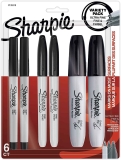 6-Count Sharpie Permanent Markers Variety Pack $5.74