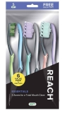 6-Ct REACH Essentials Toothbrush and Brush Caps AUAH1 $3.22