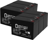 6-Pack Mighty Max 12V 9Ah Battery Replacement for Vision $48.99