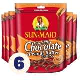 6-Pack Sun-Maid Chocolate Covered Raisins Snacks 7-Oz $16.90