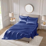 6-Piece Madison Park Essentials Satin Sheet Set King $26.39