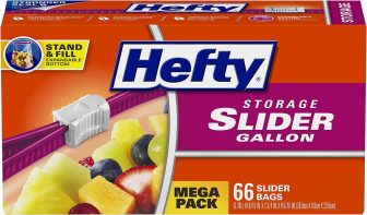 66-Count Hefty Slider Storage Bags Gallon Size $4.89