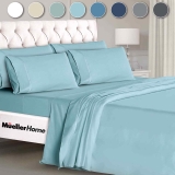 6Pc Mueller Ultratemp Bed Sheets Set Queen $23.19
