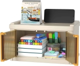 Storage Cabinet – Kitchen Organization , Plastic Shelves Organizer, Storage Bins with Lids, Collapsible Outdoor Storage Box