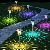 8-Pack Beau Jardin Solar Pathway Lights, Color Changing $18.49