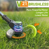 21V Cordless Weed Eater String Trimmer & Lawn Mower Combo