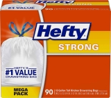 90-Count Hefty Strong Tall Kitchen Trash Bags 13 Gallon $11.67