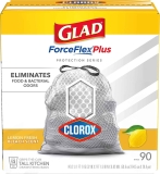 90-Ct GLAD ForceFlexPlus Tall Kitchen Trash Bags 13 Gallon $10.69