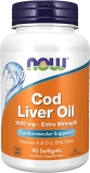 90ct NOW Supplements Cod Liver Oil 1000 mg with Vitamins A & D-3 $5.15