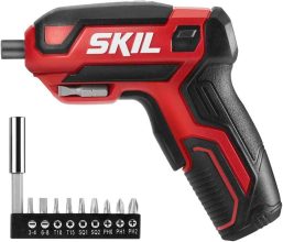 SKIL Rechargeable 4V Cordless Screwdriver w/9pcs Bit, Bit Holder $19.00