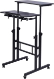 AIZ Mobile Standing Desk Adjustable Computer Desk $55.99