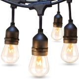 Addlon 48 FT Outdoor String Lights, Commercial Grade $27.99