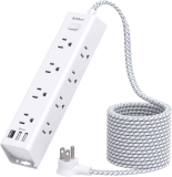 Addtam Surge Protector Power Strip 10 FT Extension Cord $15.59