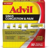Advil Respiratory Sinus Congestion and Pain Relief Medicine 50Ct $16.96