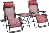 Amazon Basics Adjustable Zero Gravity Folding Reclining Lounge Chair $91.74