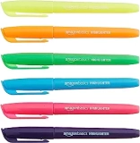 Amazon Basics Chisel Tip Fluorescent Highlighters 12-Pack