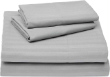 Amazon Basics Deluxe Microfiber Striped Sheet Set Full $13.85