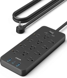 Anker Power Strip Surge Protector 12 Outlets 5ft Extension $22.99