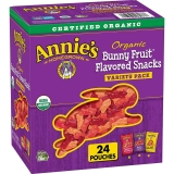 Annies Organic Bunny Fruit Snacks Variety Pack, 24 Pouches $8.30