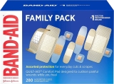 Band-Aid Adhesive Bandage Family Variety Pack 280-Ct $10.92