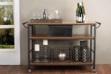Baxton Studio Lancashire Wood and Metal Kitchen Cart $95.39