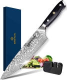 Brewin Razor Sharp 8-inch Kitchen Knife with Sharpener $9.99