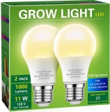 Briignite 11W LED Grow Light A19 Bulbs 2-Pack $8.54
