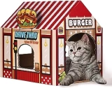 Burger Shop Cardboard Cat House