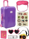 Click N’ Play 18-in Doll Travel Carry On Suitcase Luggage 7pc Set $13.99