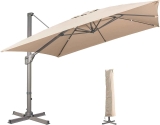 LKINBO 10X10FT Cantilever Umbrella Outdoor Umbrellas w/Cross Base $164.50