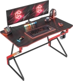 CubiCubi Simple Gaming Desk Z Shaped 40 inch Gamer Workstation $74.99