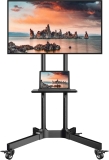 Perlesmith Mobile TV Stand on Wheels for 32-85-in Flat/Curved $66.49