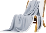 Deconovo Sherpa Knitted Throw Blankets 50 x 60-Inches $13.74