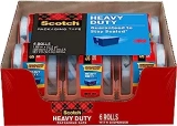Scotch Packaging Tape 6-Pack w/ Dispenser