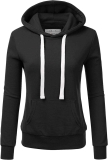 Doublju Basic Lightweight Pullover Hoodie Sweatshirt for Women $24.74