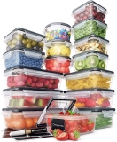 Chef’s Path 32-Piece Food Storage Containers Set w/Easy Snap Lids $25.23
