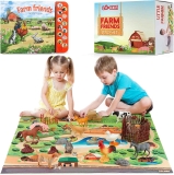 22-Pc Lil-Gen Farm Animals Toys w/Educational Animal Sound Book $11.99