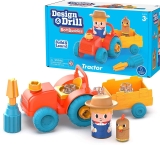 Educational Insights Design & Drill Bolt Buddies Tractor Toy $8.19