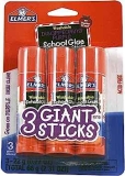 Elmer’s Disappearing Giant Purple School Glue Sticks 3-Pack