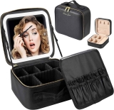 Extrei Gent Makeup Travel Train Case with Mirror LED Light $38.99