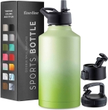 FineDine Insulated Water Bottles 64oz with Straw $20.21