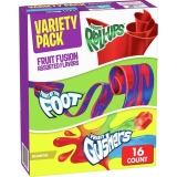 Fruit Roll-Ups Fruit by the Foot Gushers Variety Pack 16ct $4.13