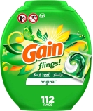 Gain flings Laundry Detergent Soap Pacs Original Scent 112Ct $21.88