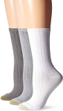 Gold Toe Womens Verona Crew Socks 3-Pairs $4.80
