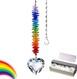 Goldenhaitai Crystal Suncatcher Clear Heart Rainbow Maker $10.99