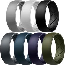 Egnaro Silicone Rings for Men w/Half Sizes Inner Arc $5.99