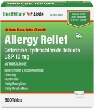 HealthCareAisle Allergy Relief Cetirizine Hydrochloride Tablets 500ct $12.64