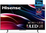 Hisense 75U8H 75-Inch Quantum 4K Mini-LED Google Smart TV $1399.99